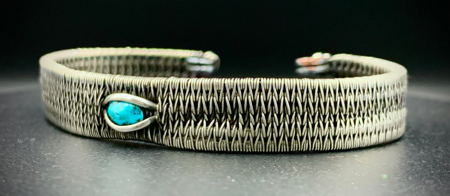 TURQUOISE EYE WOVEN BRACELET