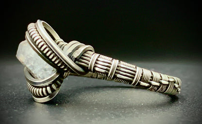 CELESTITE WIRE WRAP RING - SIZE 12