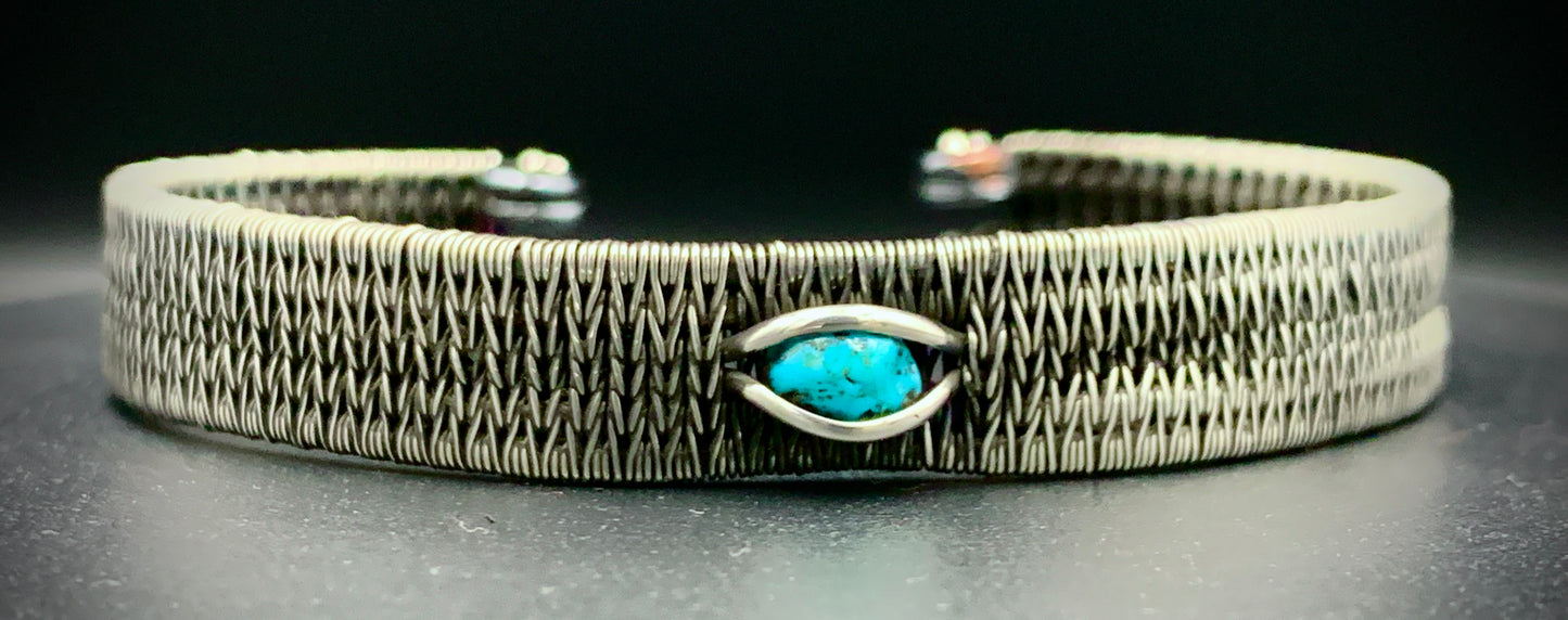 TURQUOISE EYE WOVEN BRACELET