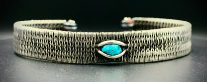 TURQUOISE EYE WOVEN BRACELET