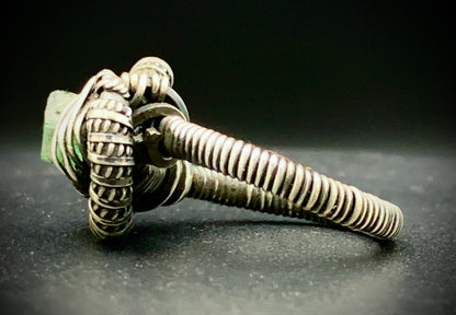 PERIDOT WIRE WRAP RING - SIZE 7