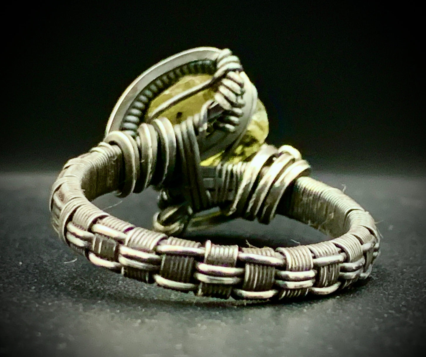 TOPAZ WIRE WRAP RING - SIZE 11.5