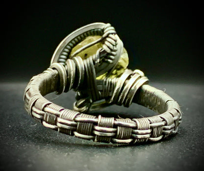 TOPAZ WIRE WRAP RING - SIZE 11.5