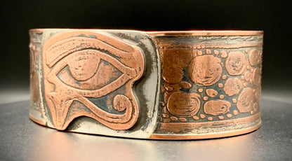 EYE OF HORUS COPPER CUFF BRACELET