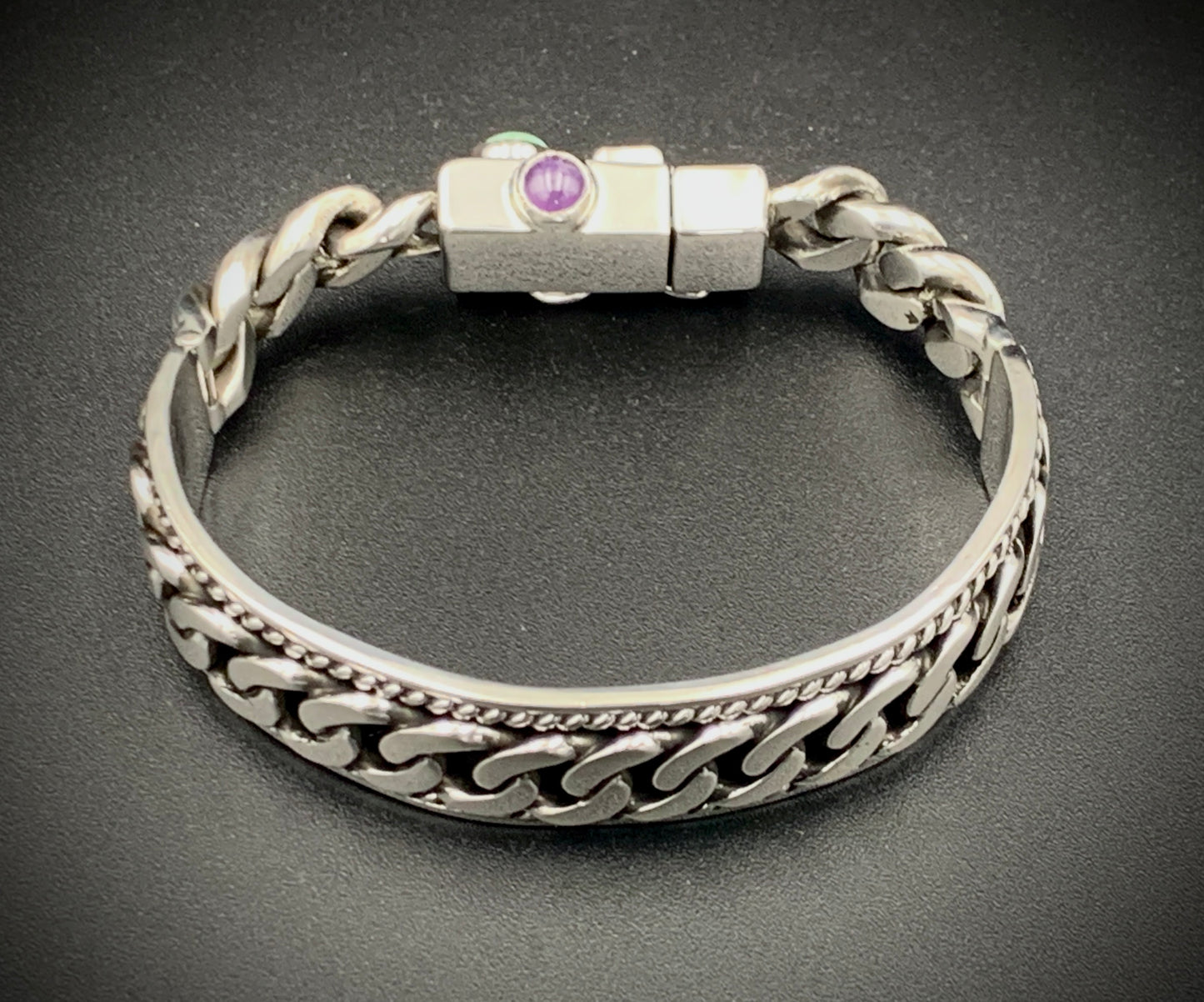 SPIRIT GANGSTER HYBRID CUFF/CHAIN BRACELET - SIZE 8.5 INCH
