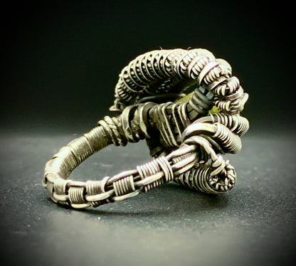 TOPAZ WIRE WRAP RING - SIZE 5.5