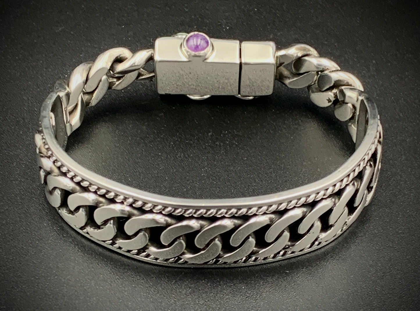 SPIRIT GANGSTER HYBRID CUFF/CHAIN BRACELET - SIZE 8.5 INCH