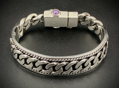 SPIRIT GANGSTER HYBRID CUFF/CHAIN BRACELET - SIZE 8.5 INCH
