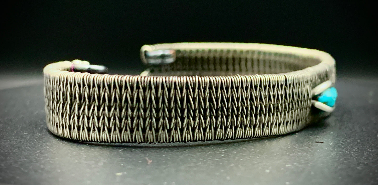 TURQUOISE EYE WOVEN BRACELET