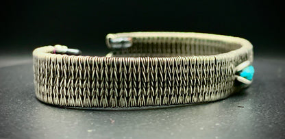 TURQUOISE EYE WOVEN BRACELET