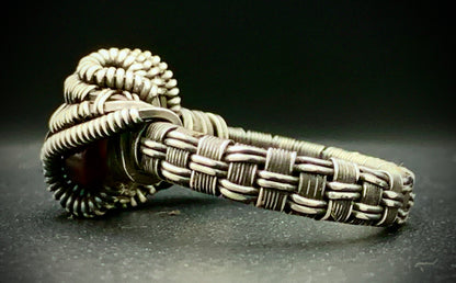 FIRE AGATE WIRE WRAP RING - SIZE 11