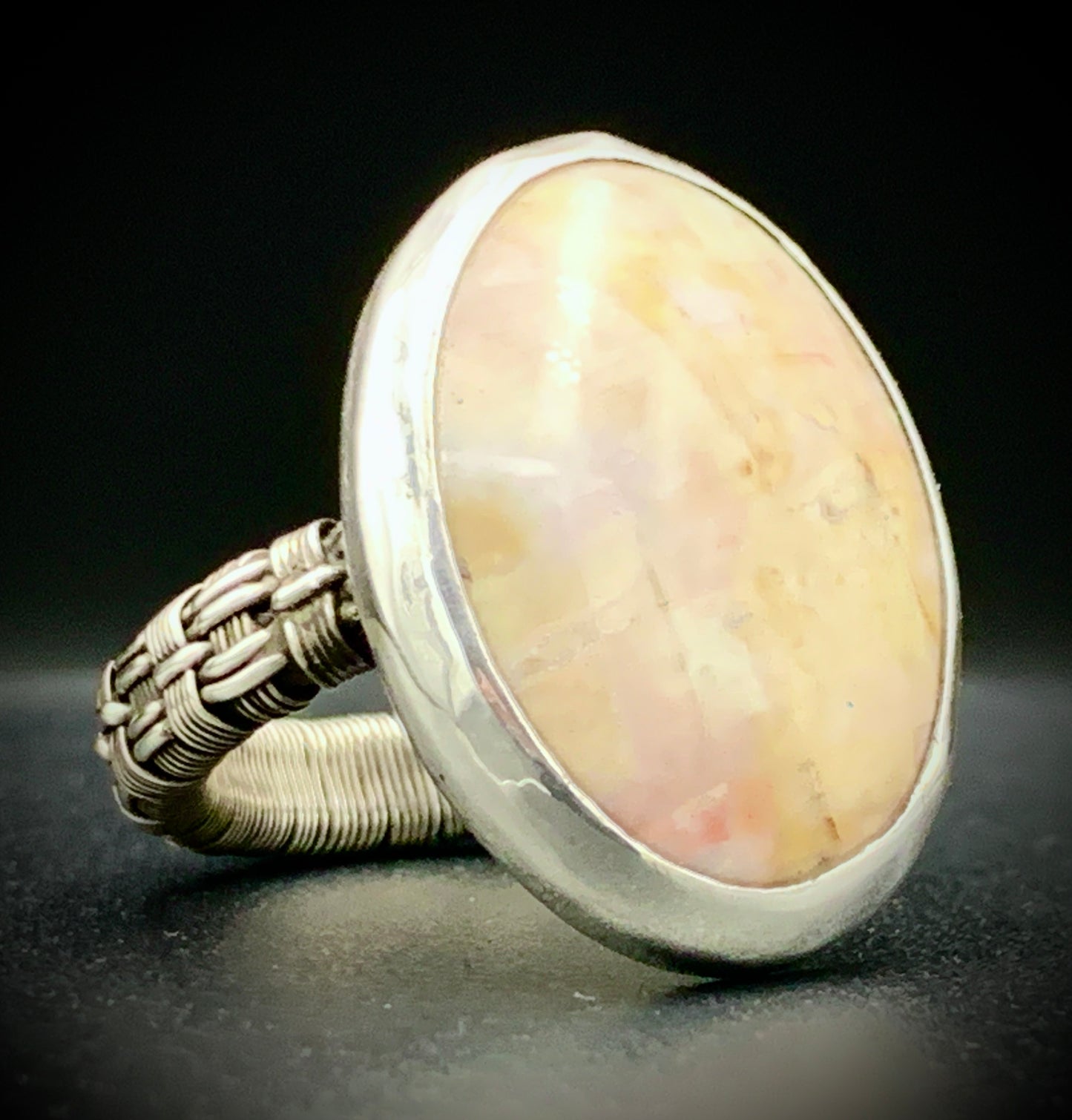 PINK OPAL RING - SIZE 8
