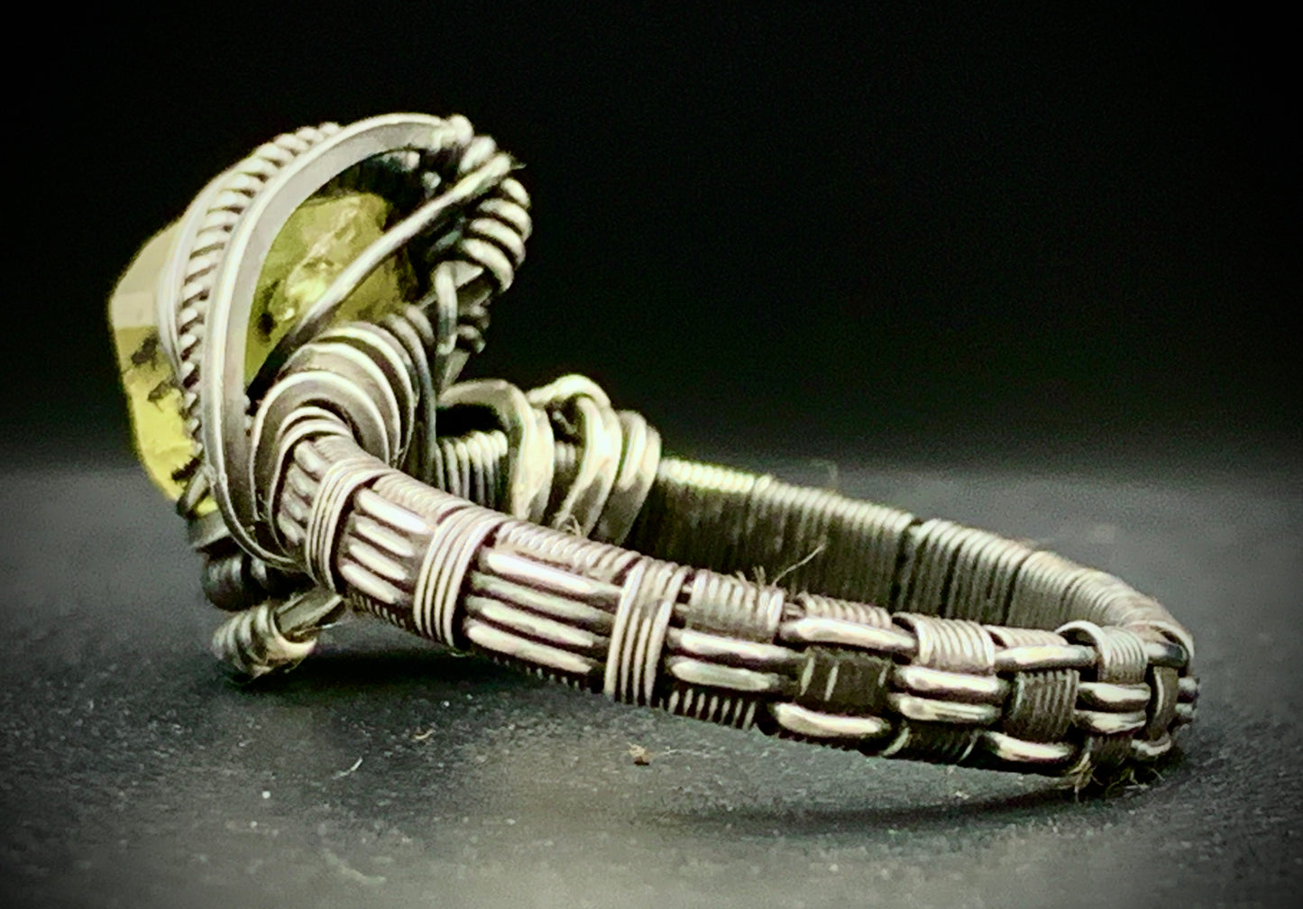 TOPAZ WIRE WRAP RING - SIZE 11.5