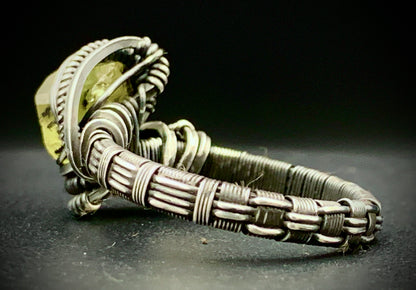 TOPAZ WIRE WRAP RING - SIZE 11.5