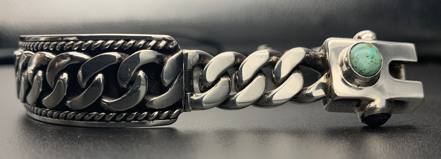 SPIRIT GANGSTER HYBRID CUFF/CHAIN BRACELET - SIZE 8.5 INCH