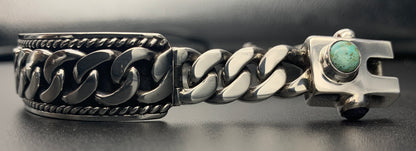 SPIRIT GANGSTER HYBRID CUFF/CHAIN BRACELET - SIZE 8.5 INCH