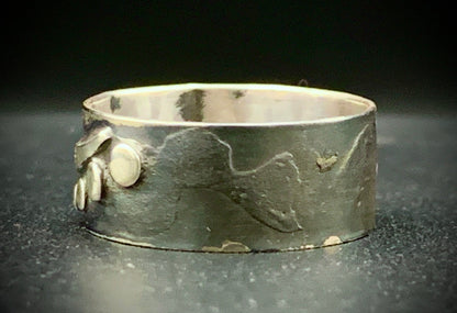 SILVER EYE RING - SIZE 8