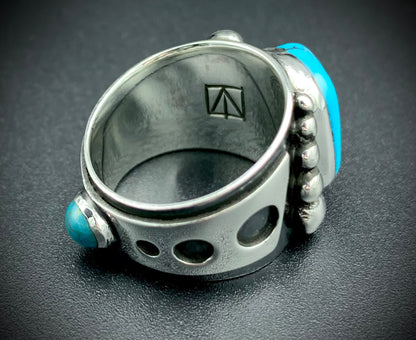 TURQUOISE POWER RING SIZE - 9.5