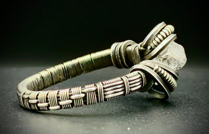 CELESTITE WIRE WRAP RING - SIZE 12