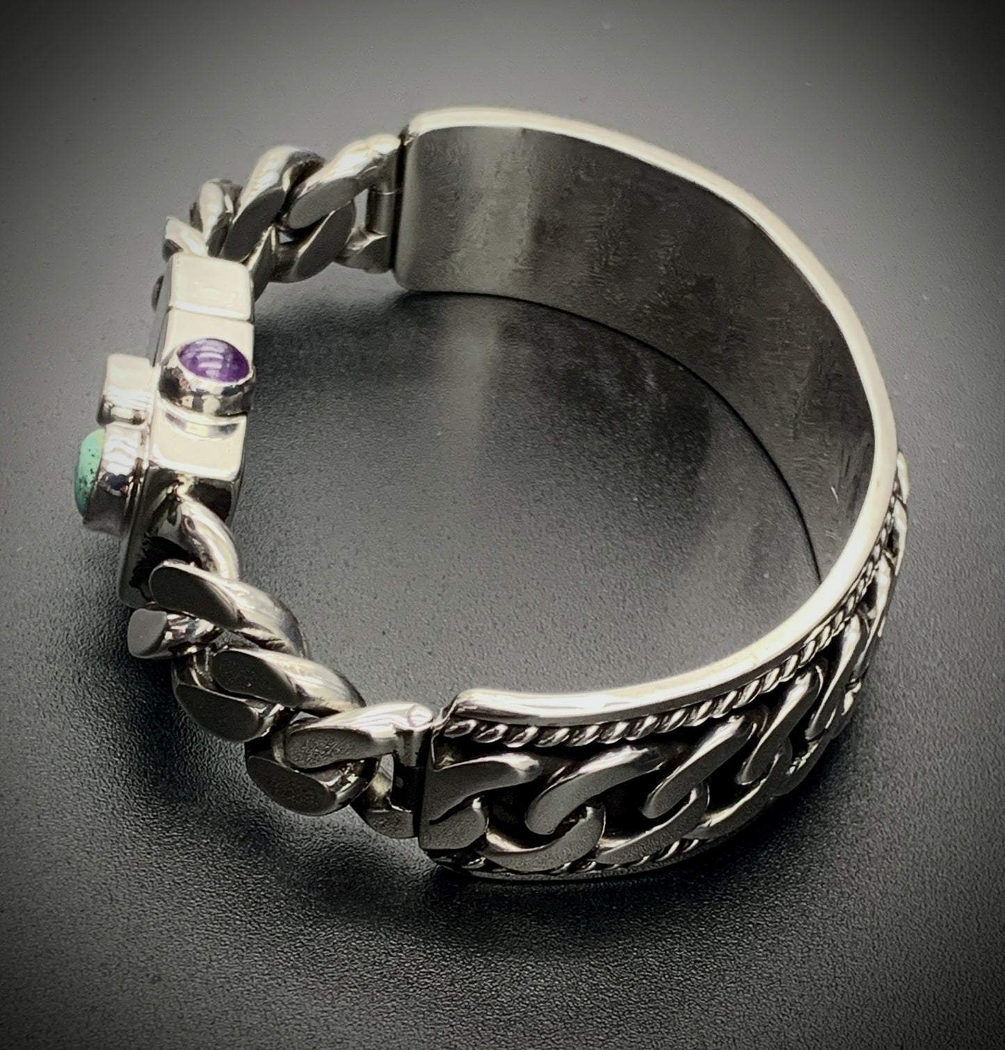 SPIRIT GANGSTER HYBRID CUFF/CHAIN BRACELET - SIZE 8.5 INCH