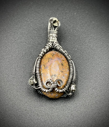 JASPER JESTER MINI WIRE WRAP PENDANT