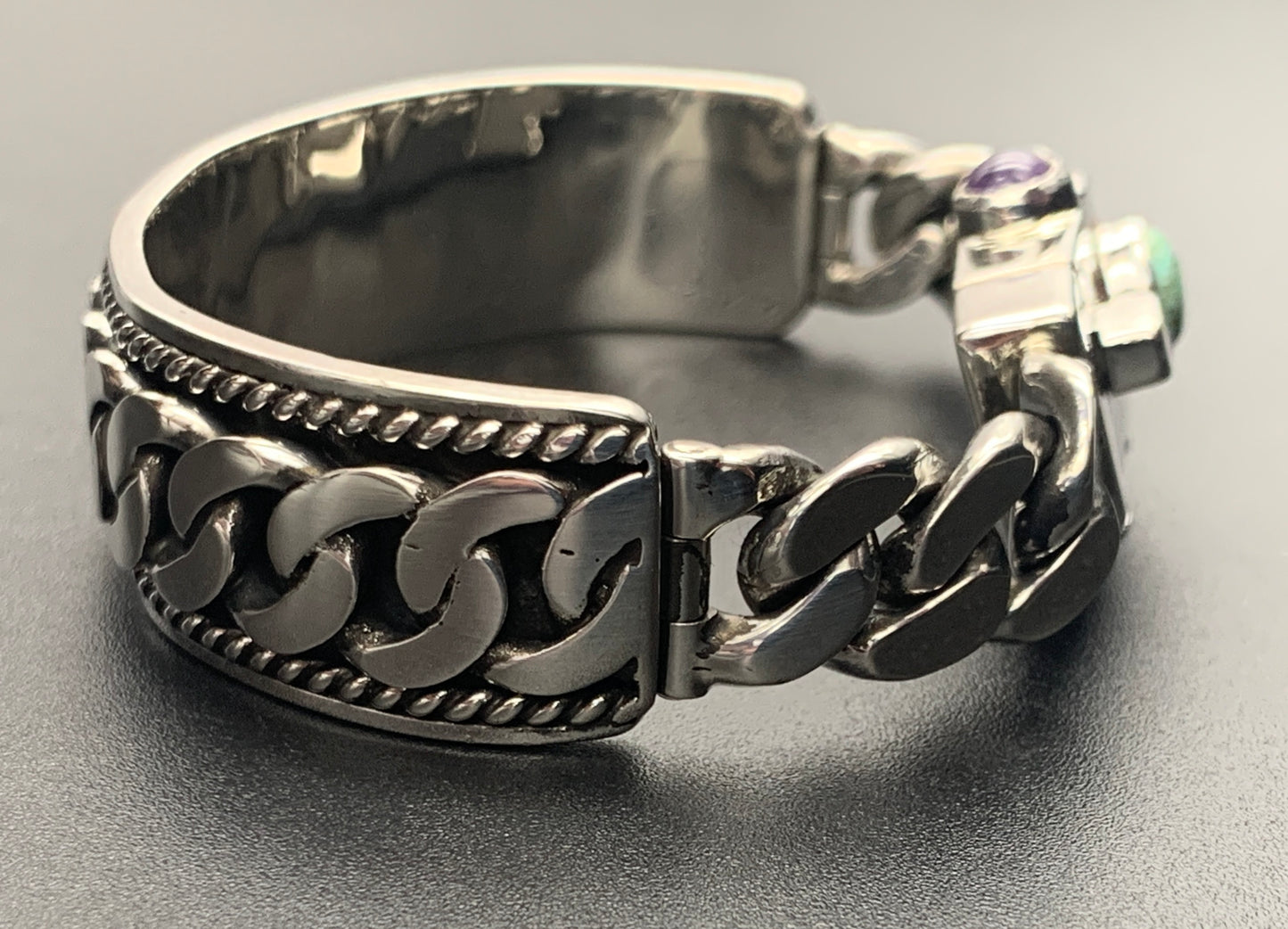 SPIRIT GANGSTER HYBRID CUFF/CHAIN BRACELET - SIZE 8.5 INCH