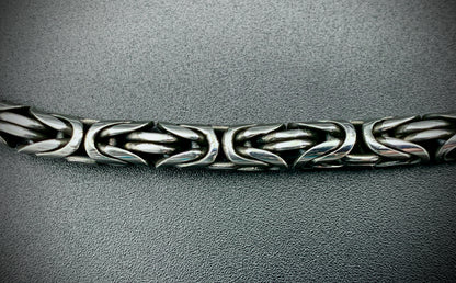 TURQUOISE & AMETHYST BYZANTINE CHAIN NECKLACE 6MM CUSTOM SIZES!