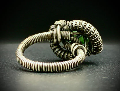 PERIDOT WIRE WRAP RING - SIZE 7