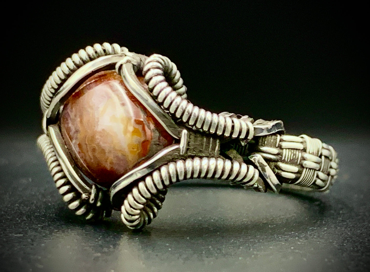 FIRE AGATE RING - SIZE 13
