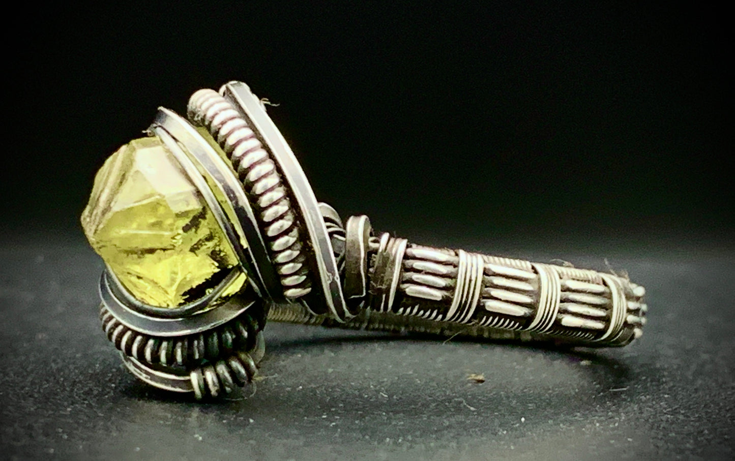 TOPAZ WIRE WRAP RING - SIZE 11.5