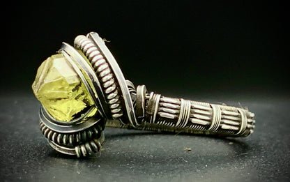 TOPAZ WIRE WRAP RING - SIZE 11.5