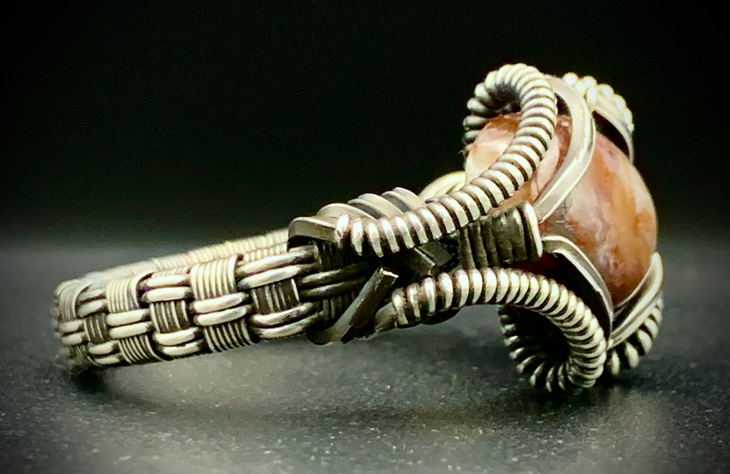 FIRE AGATE RING - SIZE 13