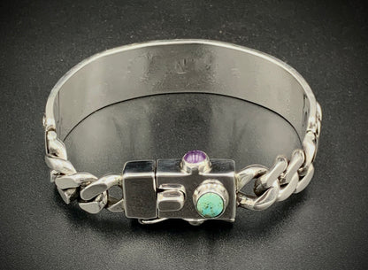 SPIRIT GANGSTER HYBRID CUFF/CHAIN BRACELET - SIZE 8.5 INCH