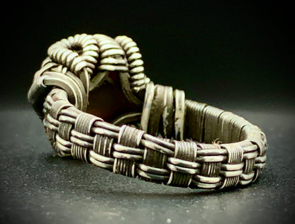 FIRE AGATE WIRE WRAP RING - SIZE 11