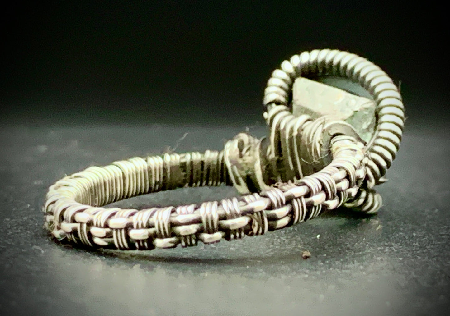 FLUORITE WIRE WRAP RING- SIZE 8