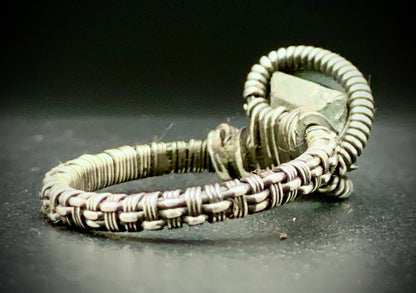FLUORITE WIRE WRAP RING- SIZE 8