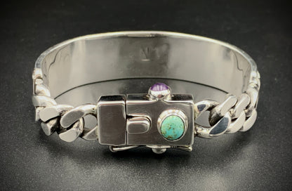 SPIRIT GANGSTER HYBRID CUFF/CHAIN BRACELET - SIZE 8.5 INCH