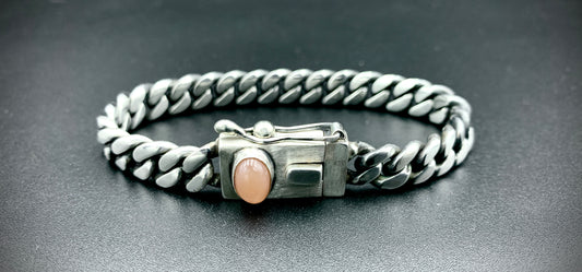 SUNSET MOONCHILD CUBAN LINK BRACELET 9MM - SIZE 8 INCH