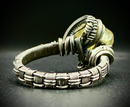 TOPAZ WIRE WRAP RING - SIZE 11.5