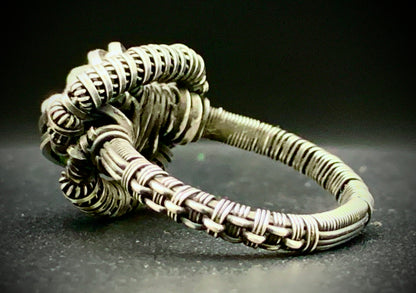 PERIDOT WIRE WRAP RING - SIZE 8