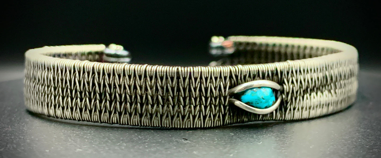 TURQUOISE EYE WOVEN BRACELET