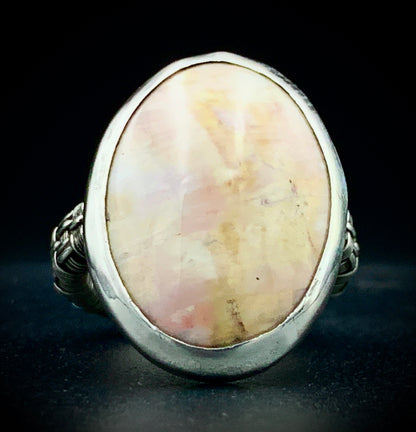 PINK OPAL RING - SIZE 8