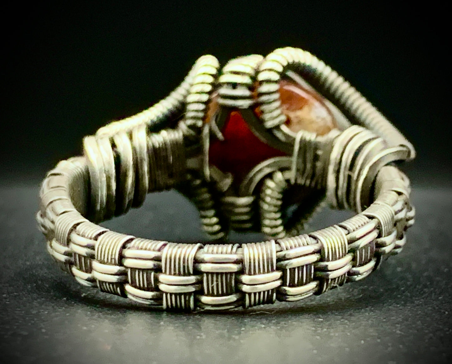 FIRE AGATE RING - SIZE 13