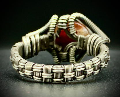 FIRE AGATE RING - SIZE 13