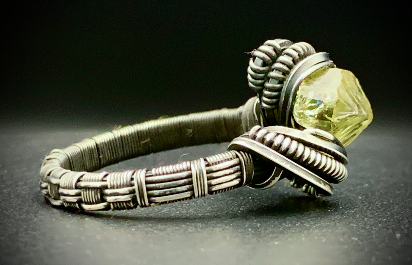 TOPAZ WIRE WRAP RING - SIZE 11.5