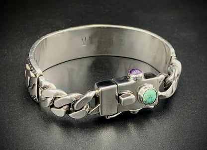 SPIRIT GANGSTER HYBRID CUFF/CHAIN BRACELET - SIZE 8.5 INCH