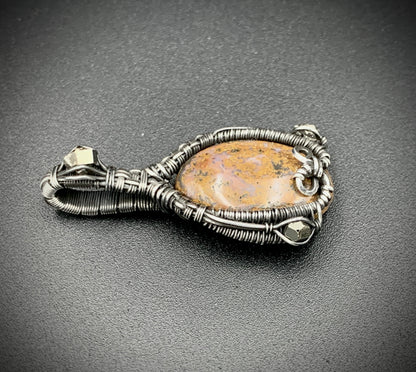 JASPER JESTER MINI WIRE WRAP PENDANT