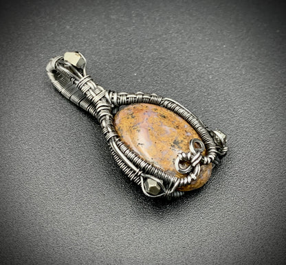JASPER JESTER MINI WIRE WRAP PENDANT