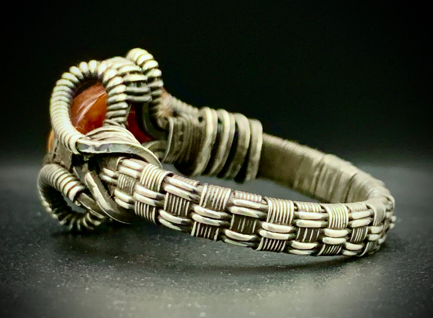 FIRE AGATE RING - SIZE 13