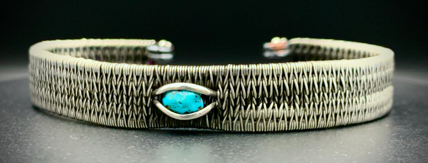 TURQUOISE EYE WOVEN BRACELET